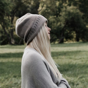 Slouchy Beanie, Slouchy Beanie Frauen, Handstrickmütze, Kaschmir, Strickmütze, Slouchy Mütze, Beanie Mütze, Strickmütze, Weihnachtsgeschenke für Sie