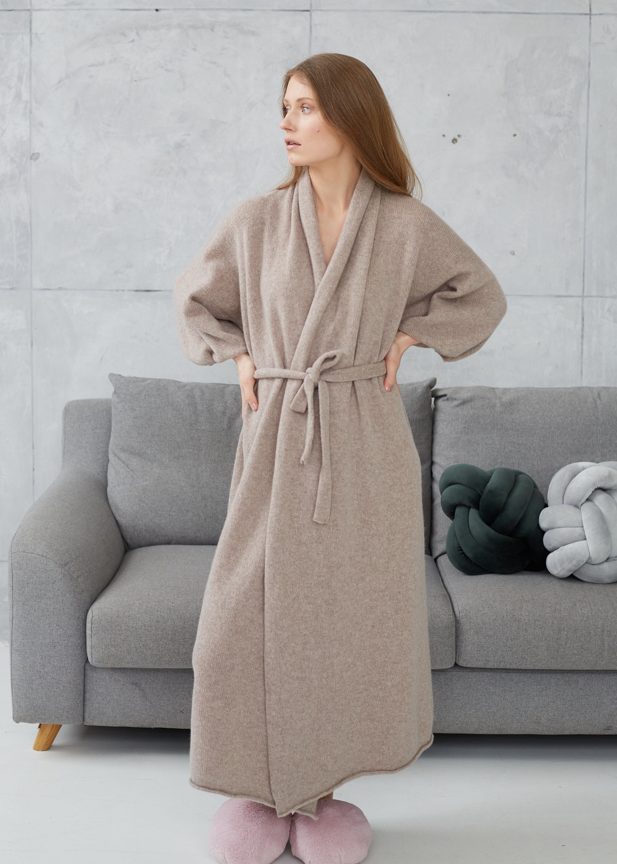 Plus size cashmere robe discount