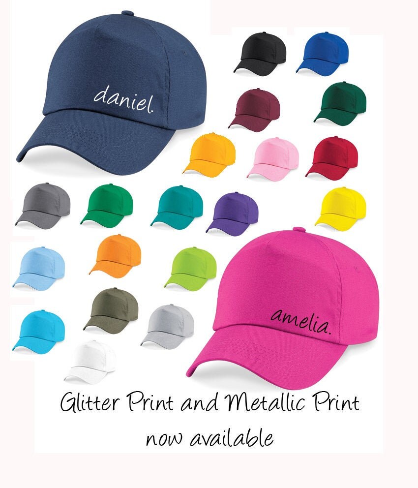 ADULTS Personalised Name Designer inspired Mens Womans Baseball Cap H…