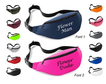 Flower Dude Flower Man Wedding Printed Bum Bag petal bag Fanny pack Festival Money Belt Purse Hip Wallet