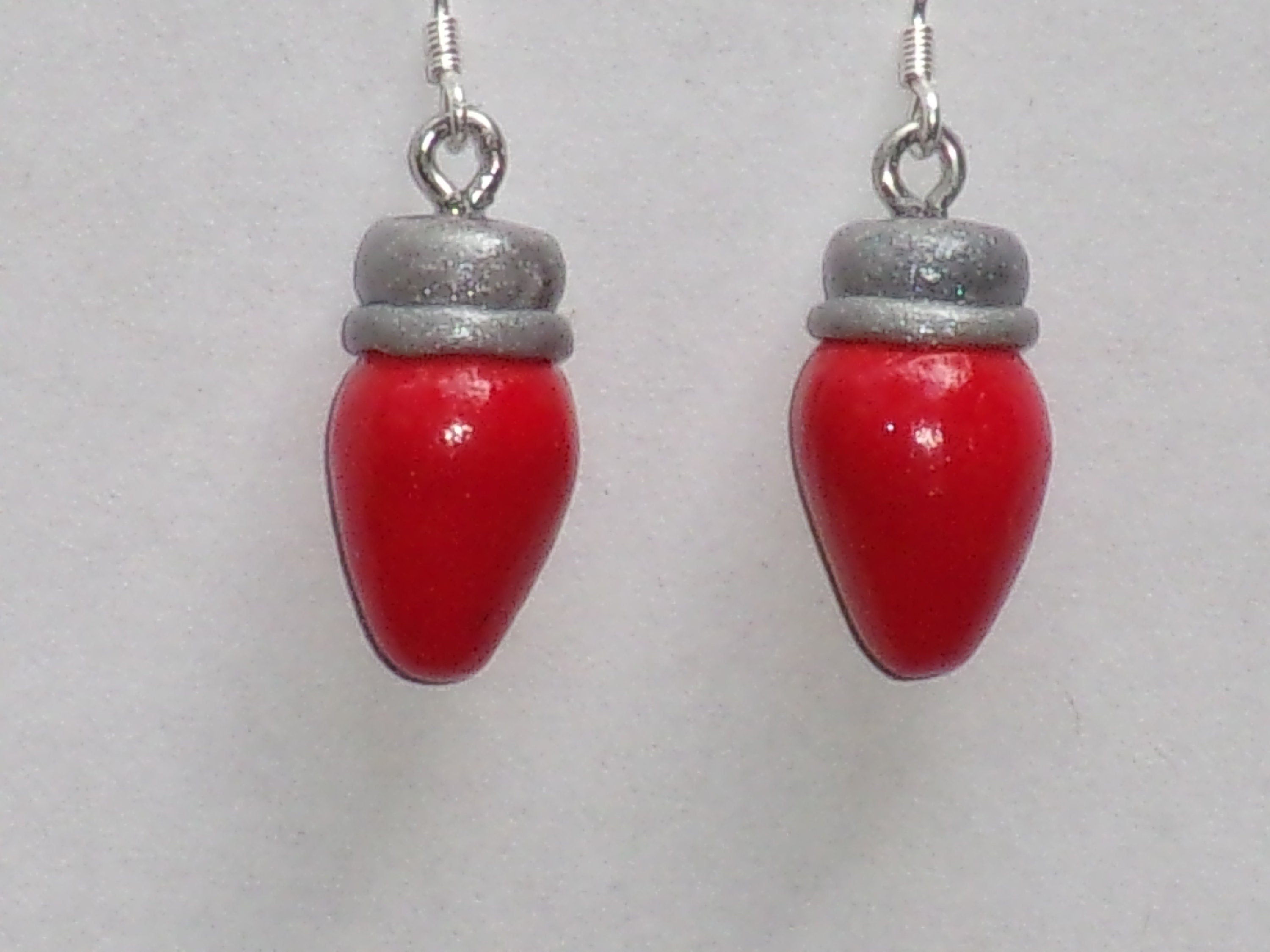 christmas light earrings