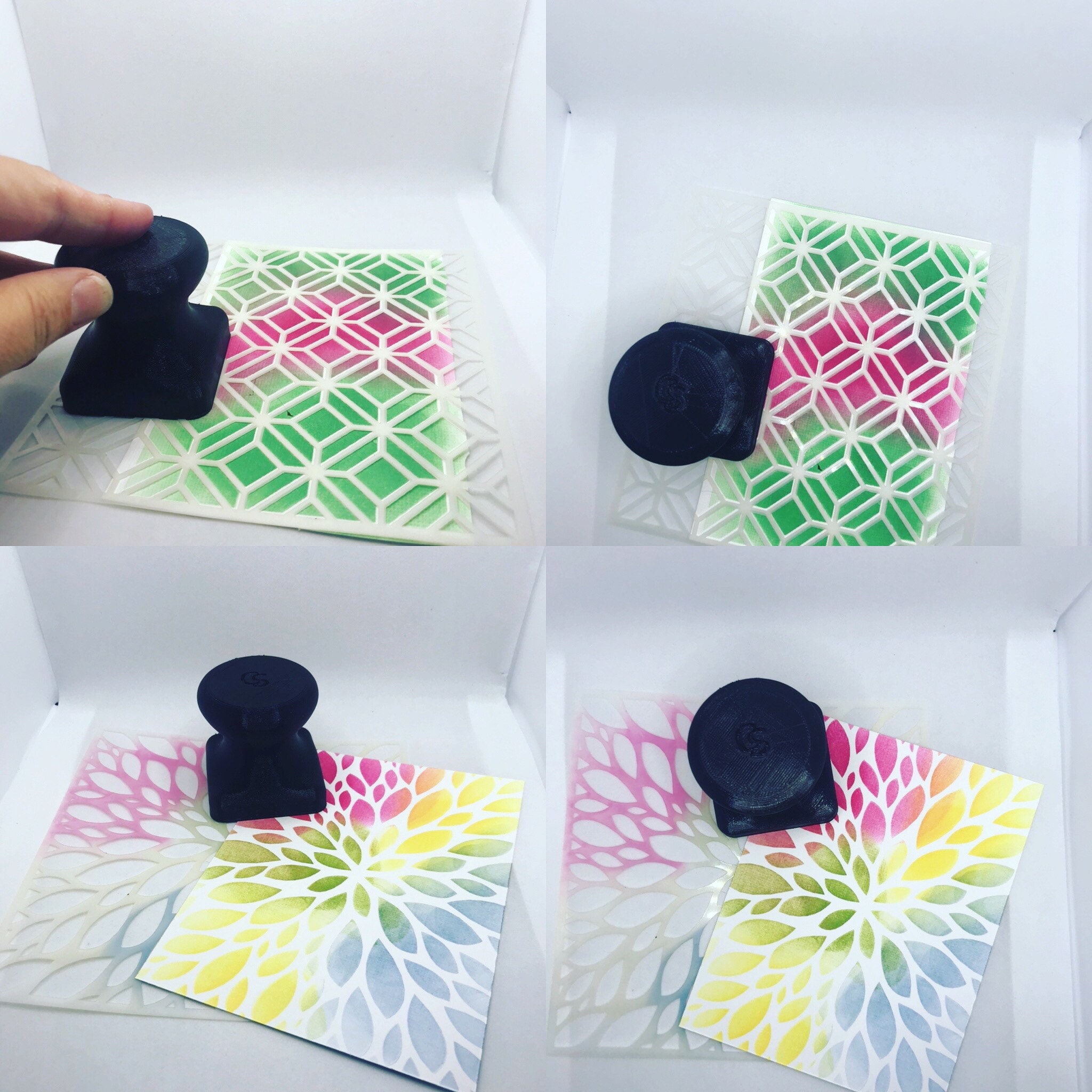The stencil Stop No Mess Stenciling Assistant/stamp Press - Etsy