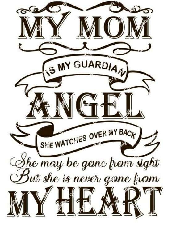 Download My Mom Is My Guardian Angel Svg Png Pdf Digital Download Etsy