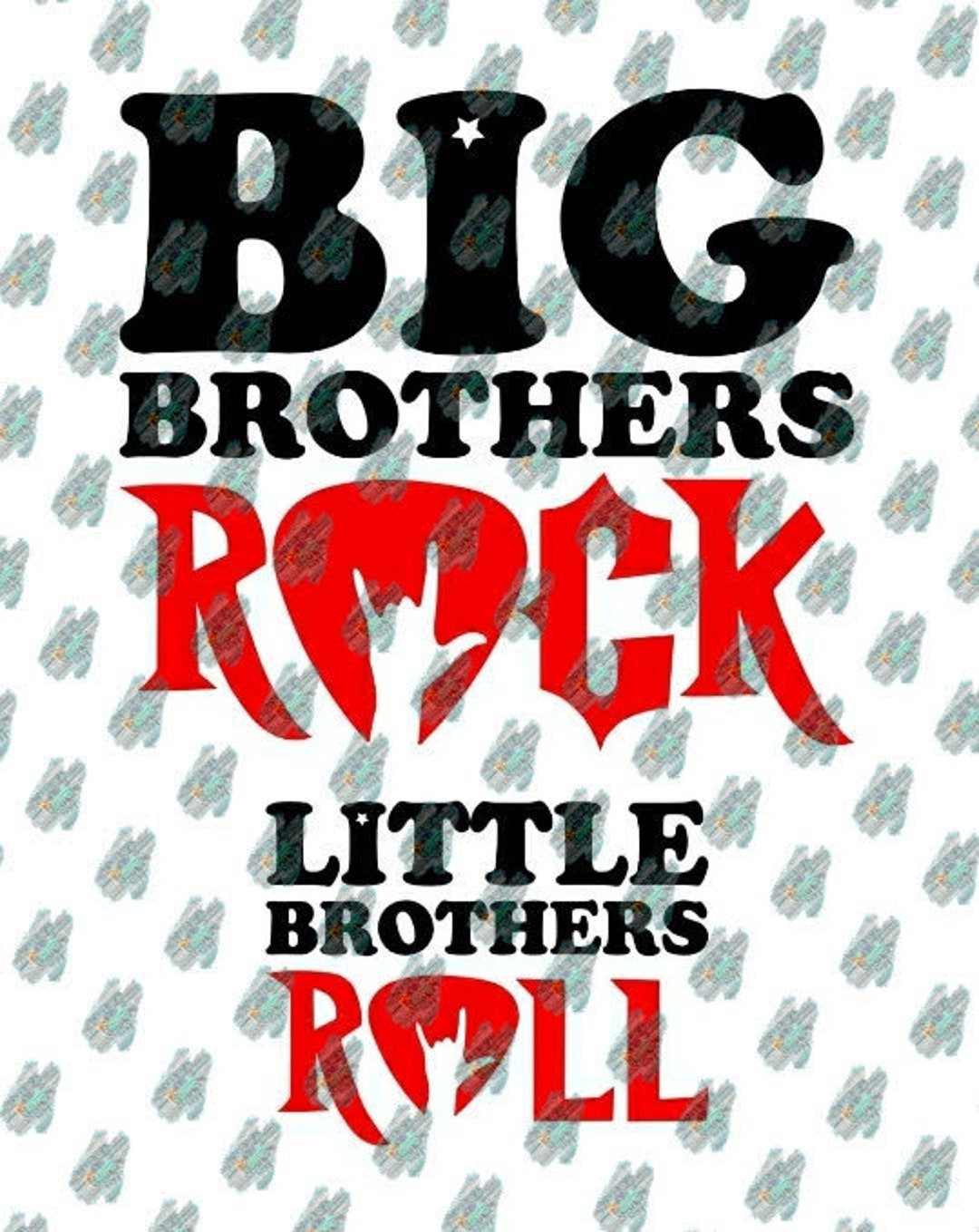Big Brothers Rock Little Brothers Roll SVG Cut File// Etsy Australia