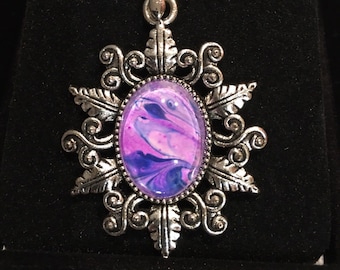 Purple filigree necklace