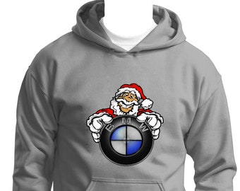 Mens Hooded Sweatshirt Corgi Santa-Claus with Red Scarf Green Pullover Fashion Hoodie Sweater