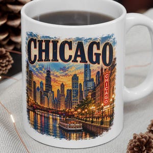 Chicago-Becher, Vintage-Reisebecher aus Chicago