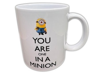 Details about   PERSONALISED MINIONS MUG Cup Present Gift You Are One In a Minion HIS HER HIM 