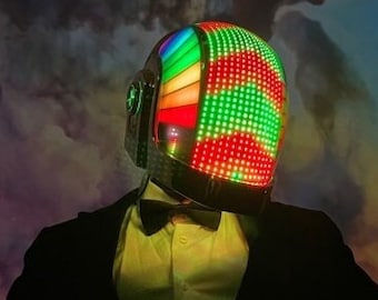 Full Illumination Gold Robot Helmet
