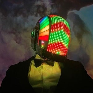 Full Illumination Gold Robot Helmet