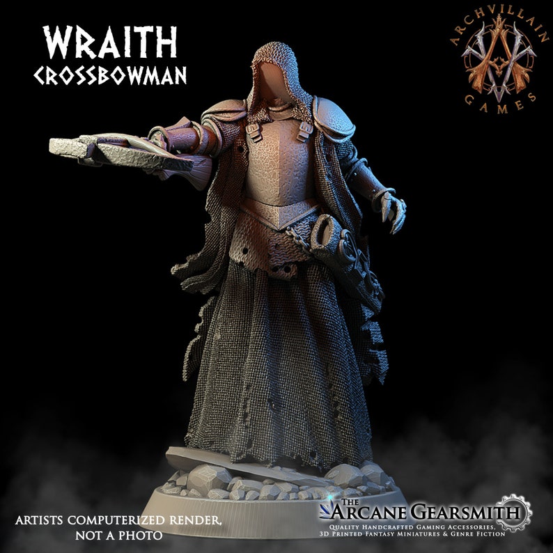 Wraith 3D Printed Fantasy Miniature D&amp;D / Pathfinder / | Etsy