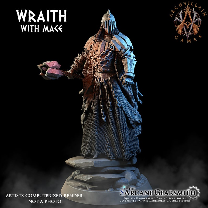 Wraith 3D Printed Fantasy Miniature D&amp;D / Pathfinder / | Etsy