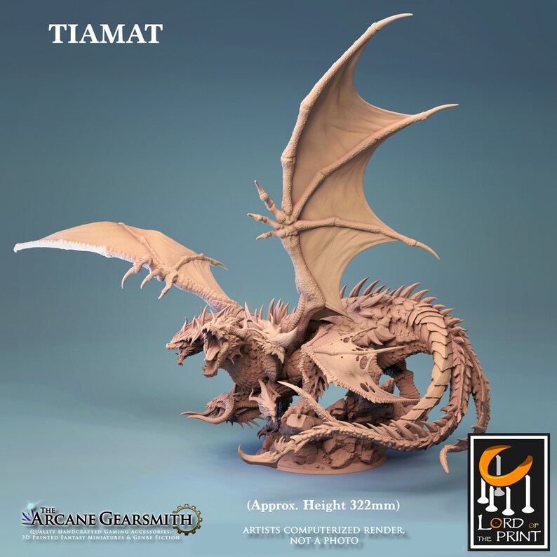 Tiamat Lord of the Print D&amp;D / Pathfinder / Warhammer | Etsy