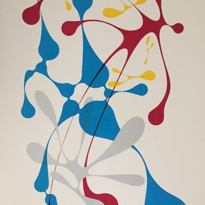 Abstract Art | Modern Poster for Wall | Abstract Modern Oversized Screenprint in Overlapping Colors