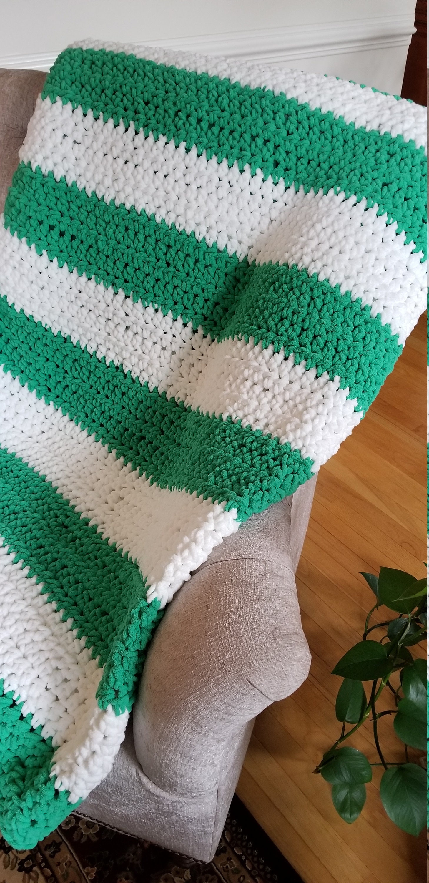 Made to Order HandCrocheted Blanket TwoTone Crochet Etsy