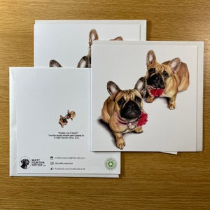 French Bulldog - Greetings Card von Matt Hunter Artist