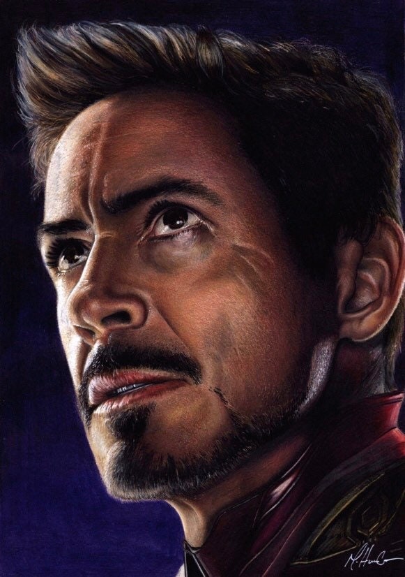 Iron Man Tony Stark Marvel Avengers Original Illustration | Etsy