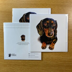 Dachshund - Tarjeta de felicitación del artista Matt Hunter