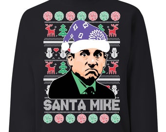 OnCoast | The Office | Santas Here! Michael Scott Ugly Christmas Sweater | Funny Ugly Christmas Sweater | Holiday Gift