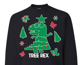 OnCoast Tree Rex Ugly Christmas Sweater | Funny Ugly Christmas Sweater | Holiday Gift