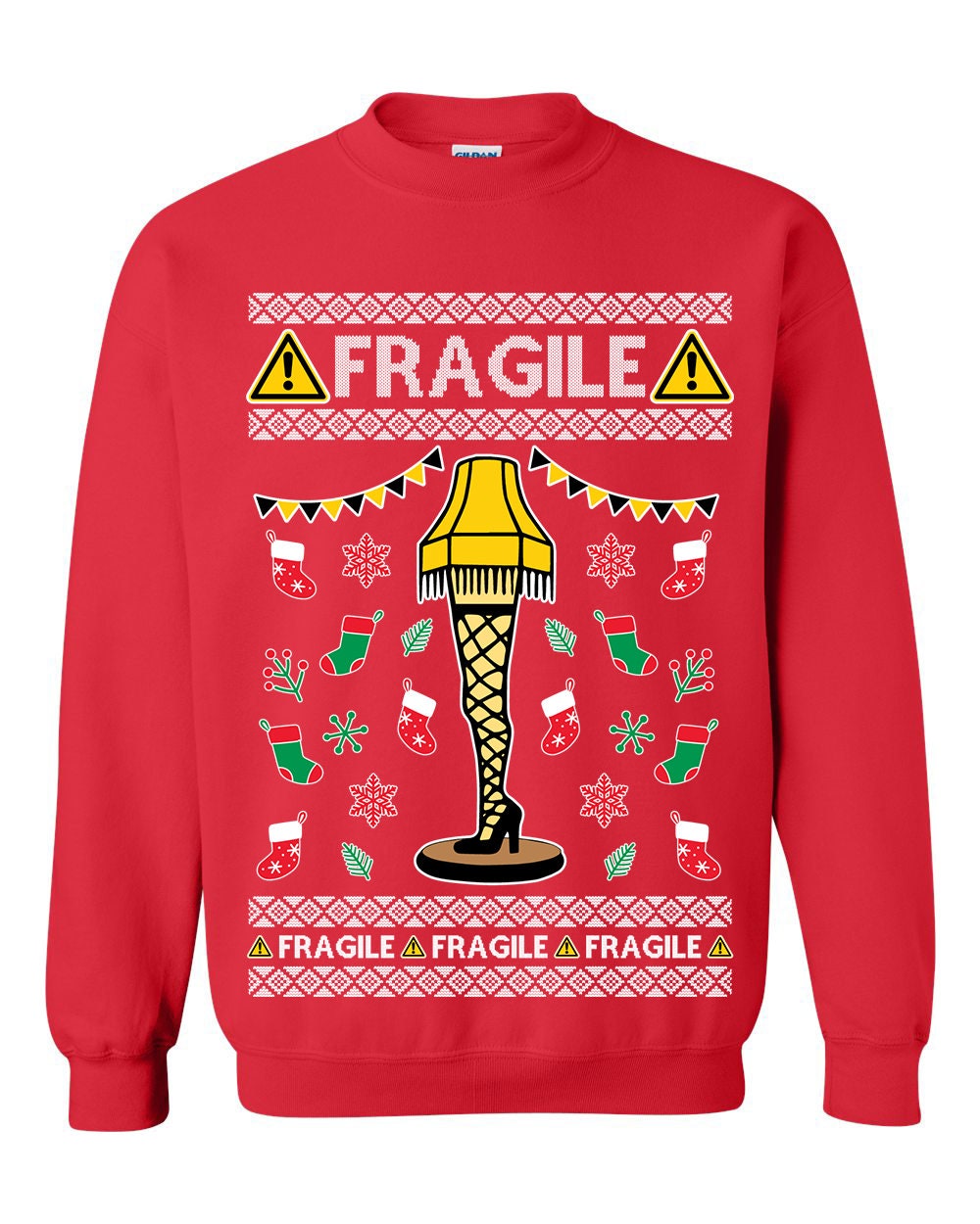Fragile Leg Lamp Ugly Christmas Sweater Funny Xmas Gift T-Shirt Fragile Leg Lamp Ugly Christmas Sweater Funny Xmas Gift T-Shirt