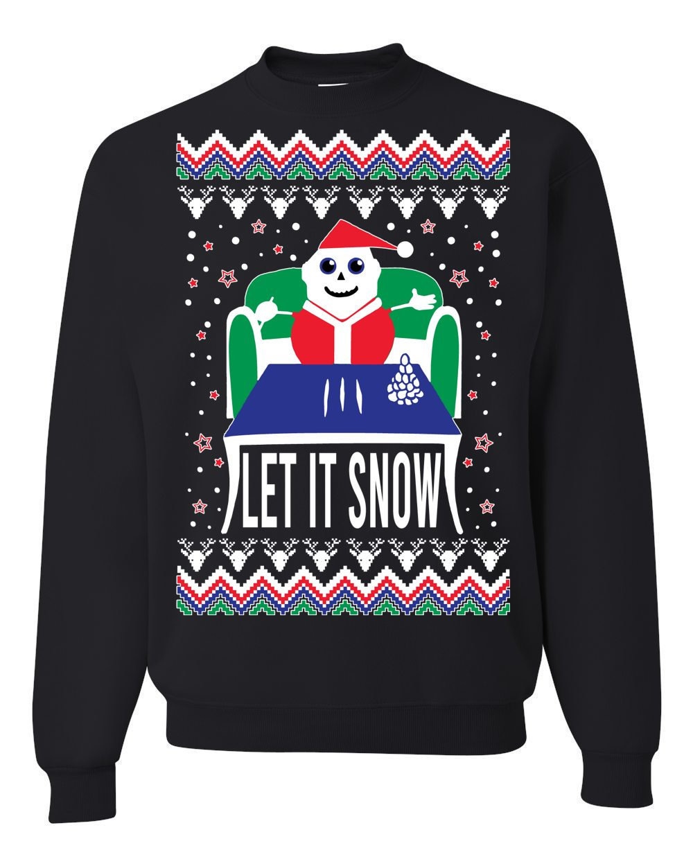 Discover Cocaine Santa Walmart 'Let It Snow' Meme Ugly Christmas Sweater