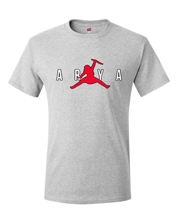 arya stark jumpman t shirt