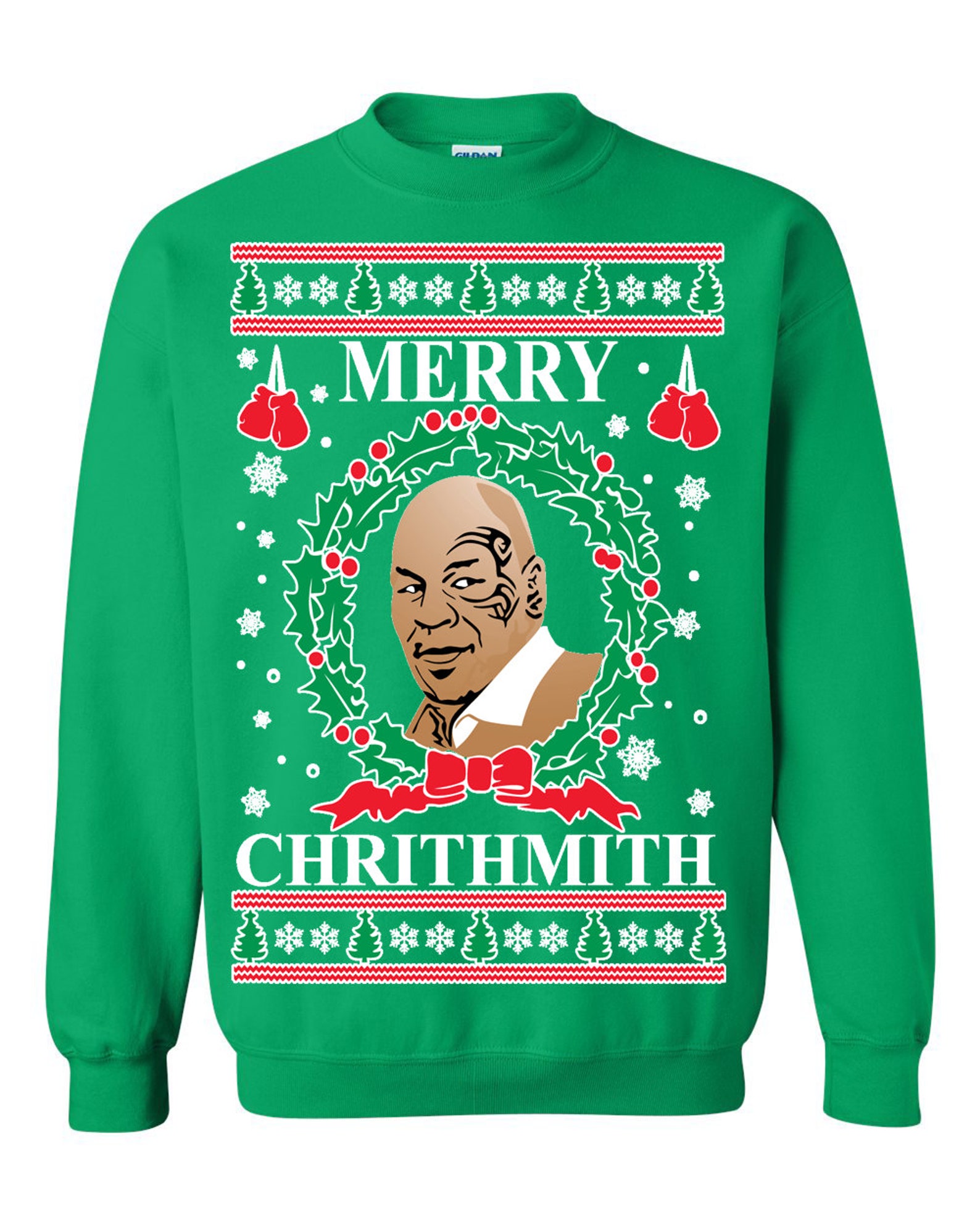 Oncoast Mike Tyson Merry Chrithmith Ugly Christmas Sweater - Etsy