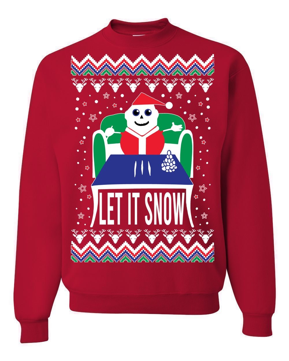 Cocaine El Let It Snow Funny Christmas Gift Ugly Sweater T-Shirt Cocaine El Let It Snow Funny Christmas Gift Ugly Sweater T-Shirt