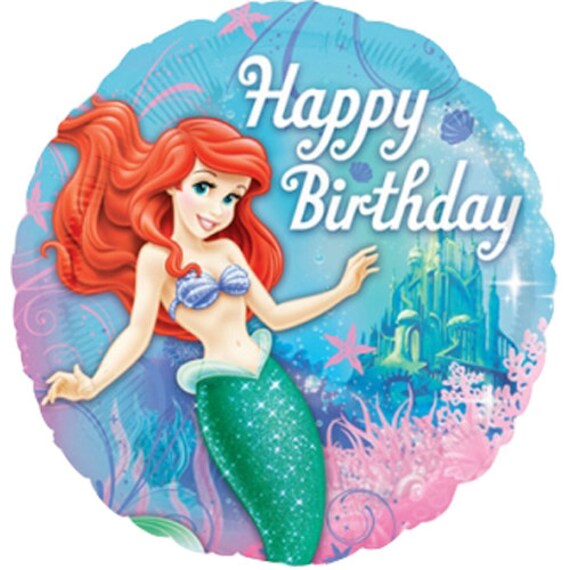 Disney Princesse Ariel Mermaid Joyeux Anniversaire 18 Etsy Disney Princesse Ariel Mermaid Joyeux Anniversaire 18 Etsy