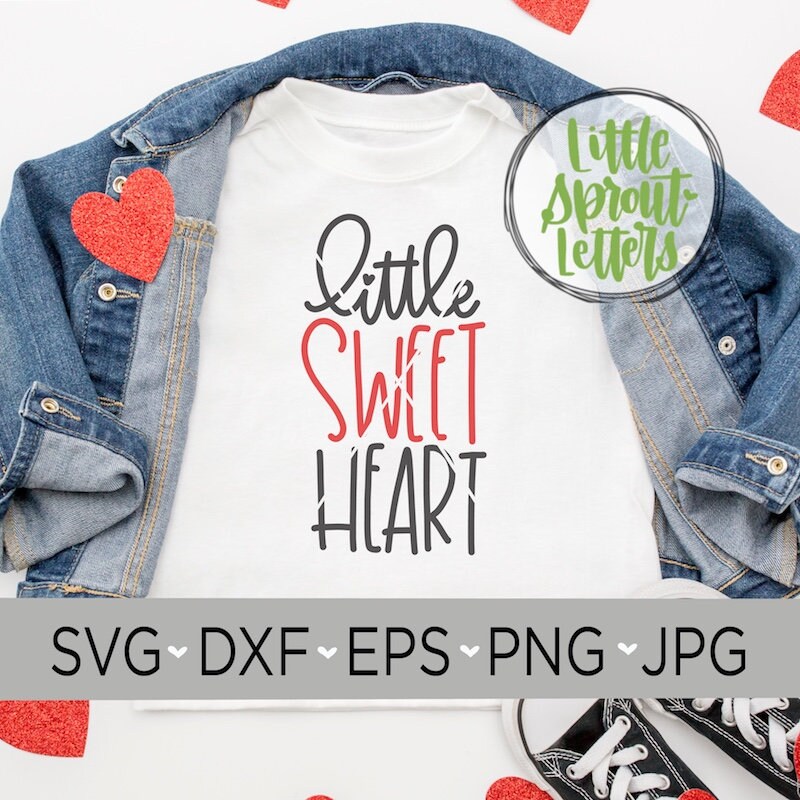 Little Sweetheart SVG Digital Cut File Valentine's Day | Etsy