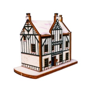 Christmas Tudor House Full colour wood gift