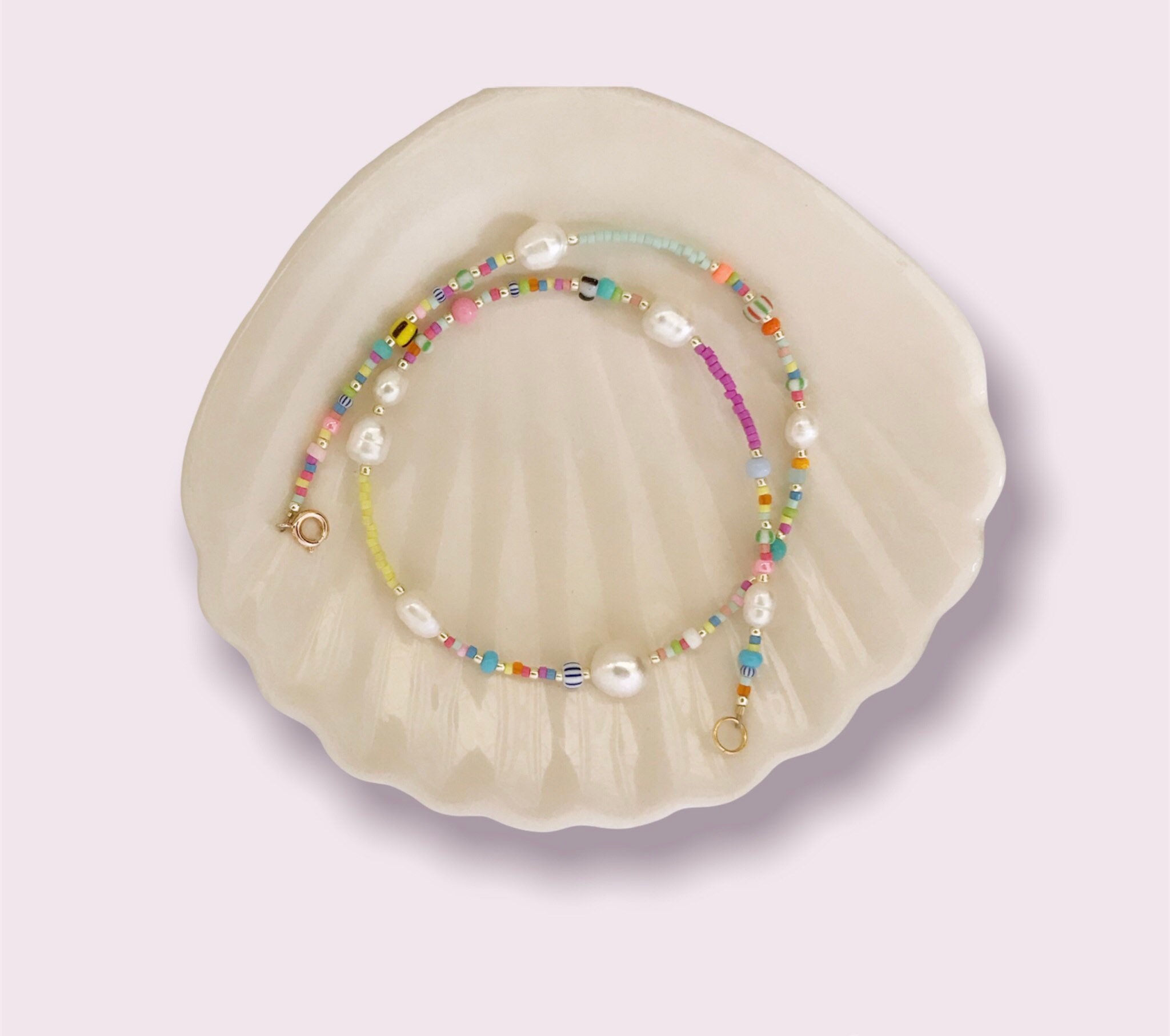 ★関税込★VINTAGE HOLLYWOOD★Rainbow Beads n Pearl Necklace il_340x270.4836329227_2yvl.jpg
