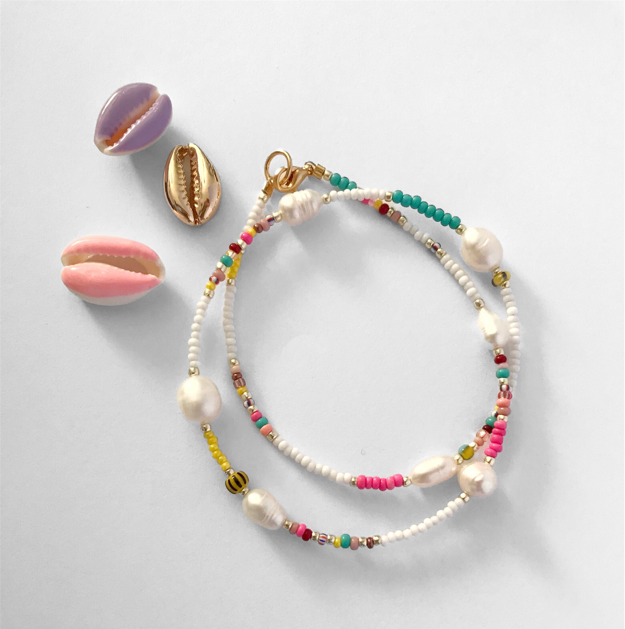 Colourful Beaded Collar Necklace/colourful Bead and Pearl/beaded Collar ...