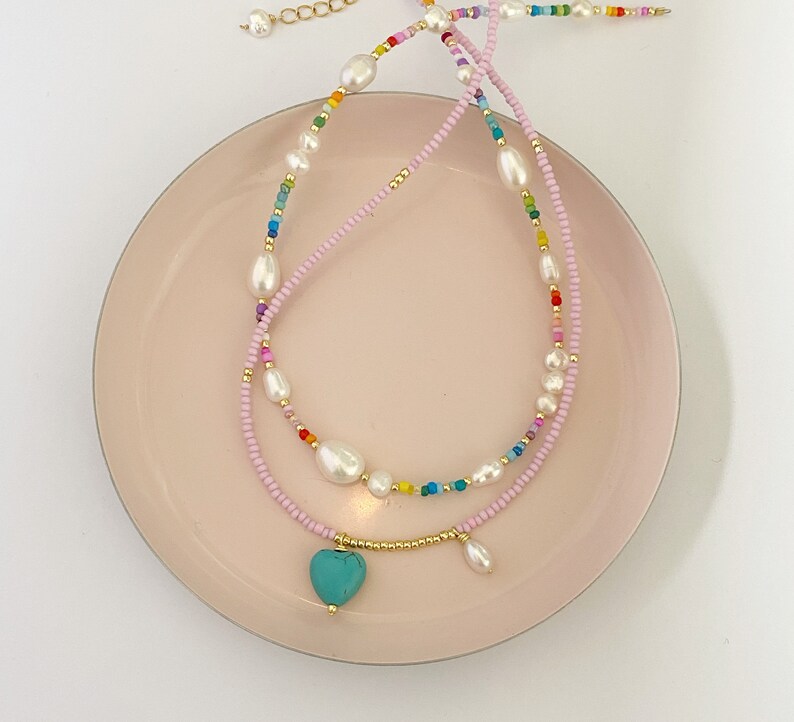 Vaclav Rainbow Beaded Pearl Necklace main image 1