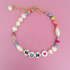 Beaded personalized name bead bracelet