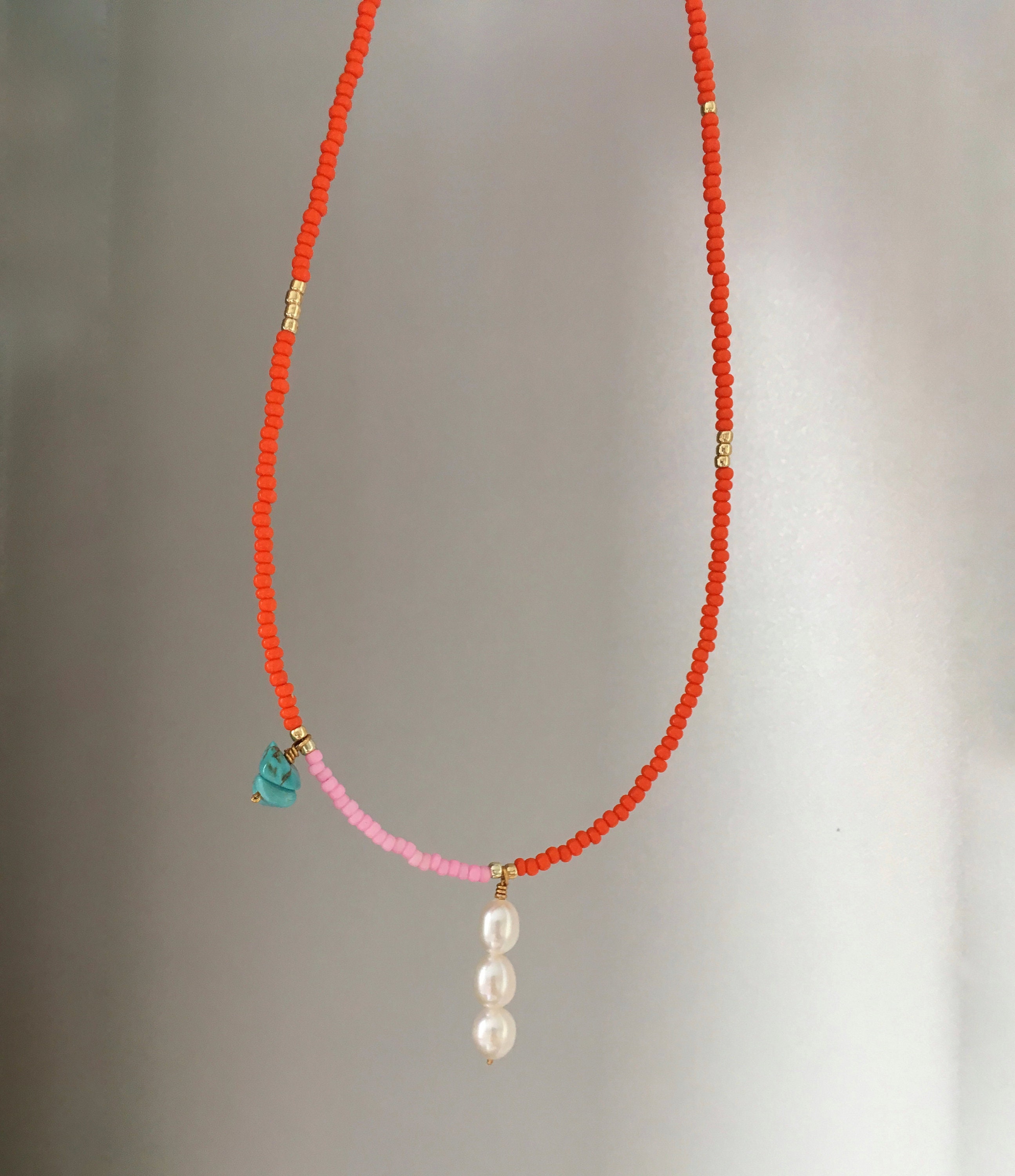 ネックレス・ペンダント Tribal Seed Bead Necklace JHLJE812-6D1 Amazon.com: buybeaded Handmade Native American Style Tribal