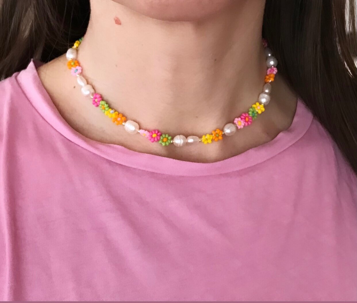 Chokers Personality Colorful Beaded Necklace Handmade Daisy Neck Jewelry  From Fujinplea, $50.84 | DHgate.Com
