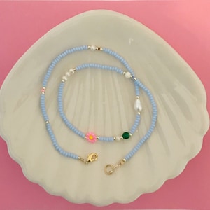 Cute beaded daisy flower pearl necklace /flower pearl bead necklace/mixed gemstone multicolored seed beed necklace/high quality necklace