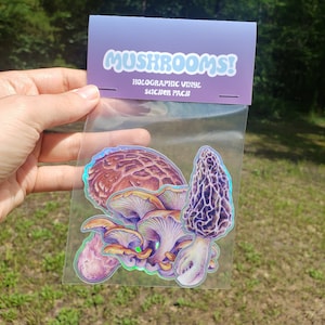 Mushrooms - Holographic Sticker Set