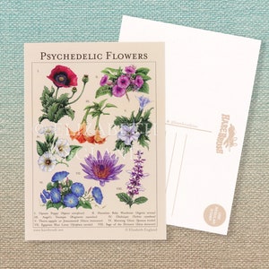 Cartolina di fiori psichedelici