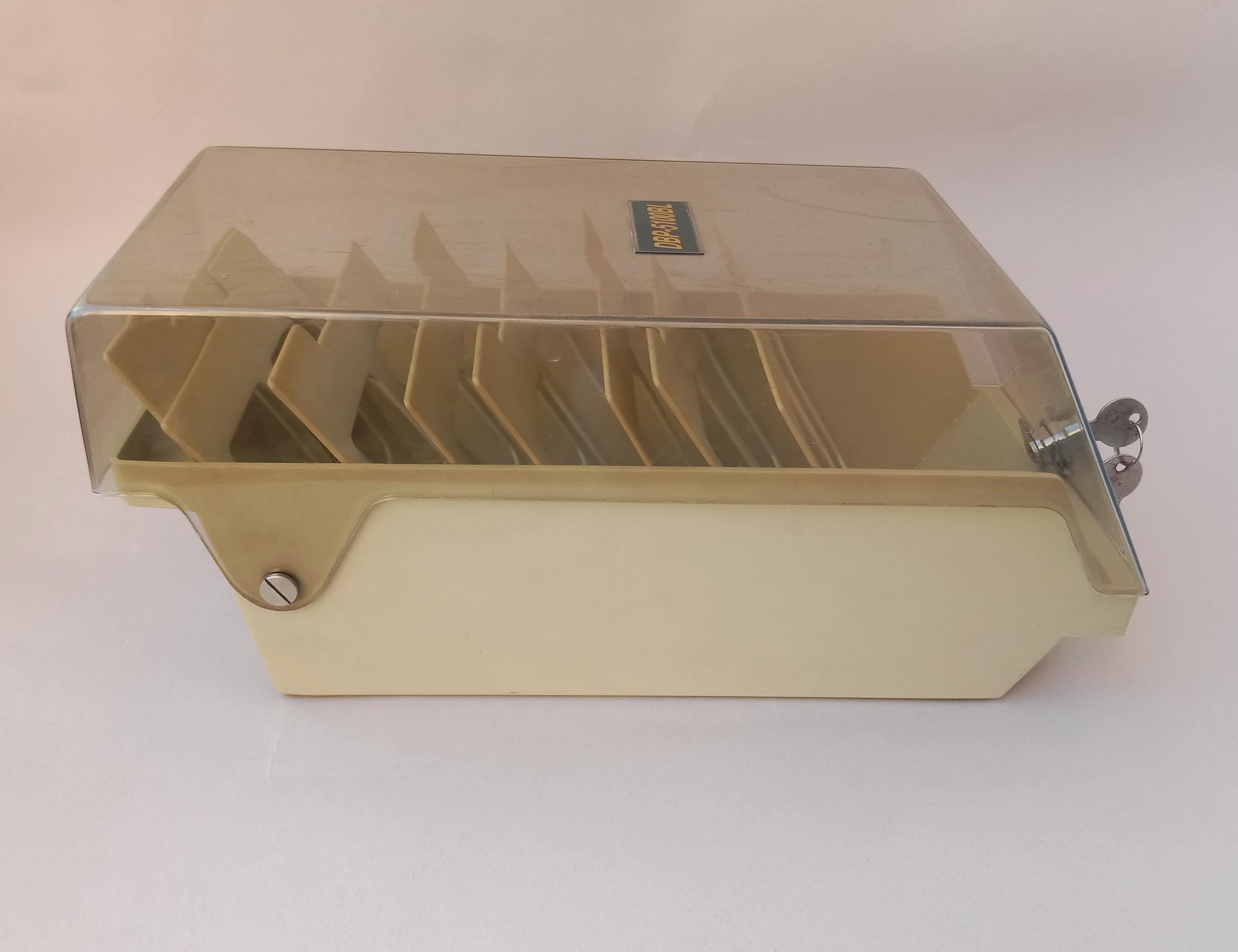 Vintage Plastic Floppy Disk Storage Box With Keys 80s Retro Vintage Plastic Floppy Disk Storage Box With Keys 80s Retro
