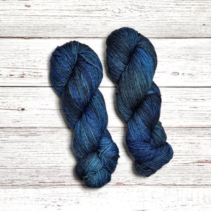 Hand-dyed Superwash Four-Ply Worsted Weight Yarn, 100% Superwash Merino Wool, 100 grams, 215 yards total