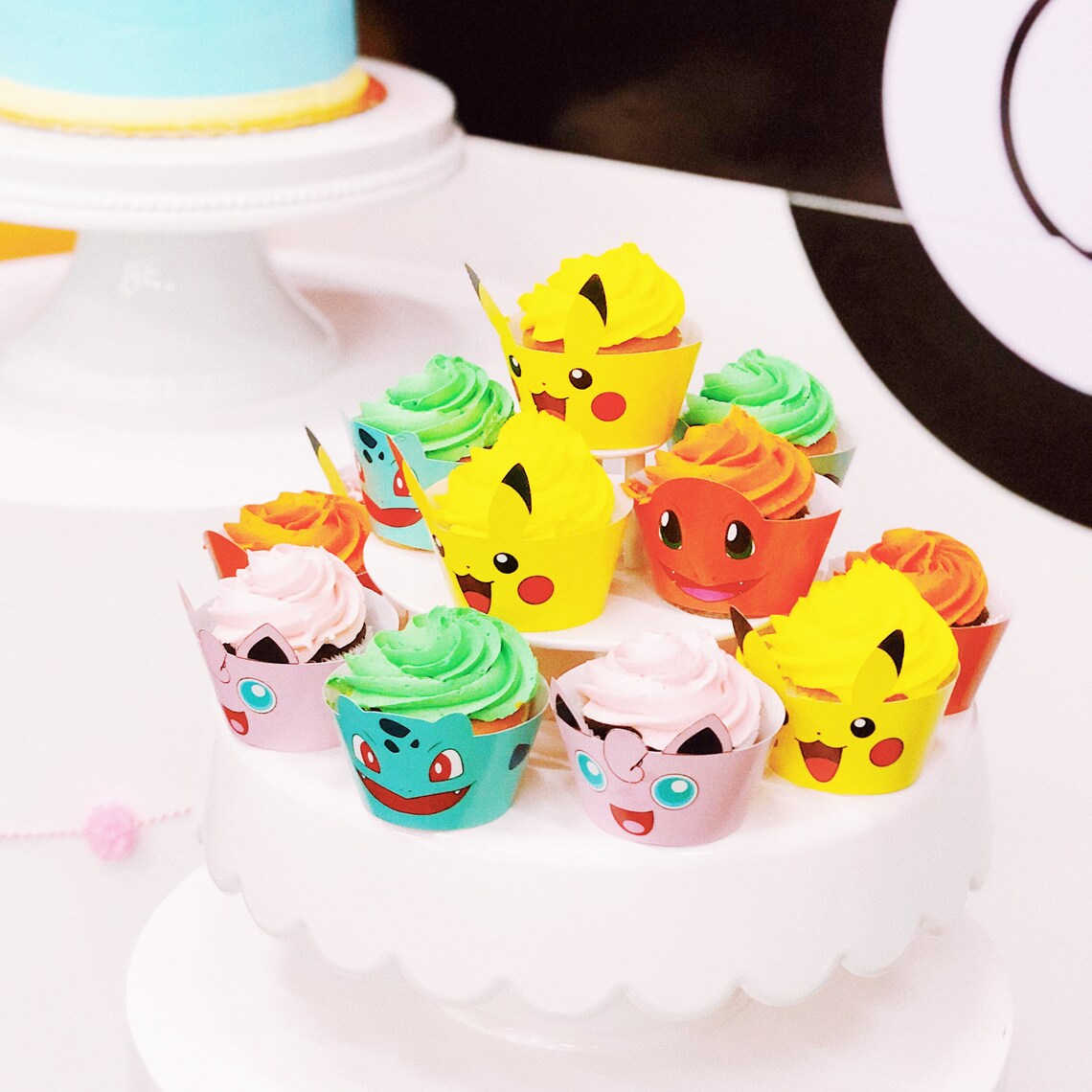 POKEMON Cupcake Wrappers Pikachu Cupcake Wrappers Bulbasaur Etsy