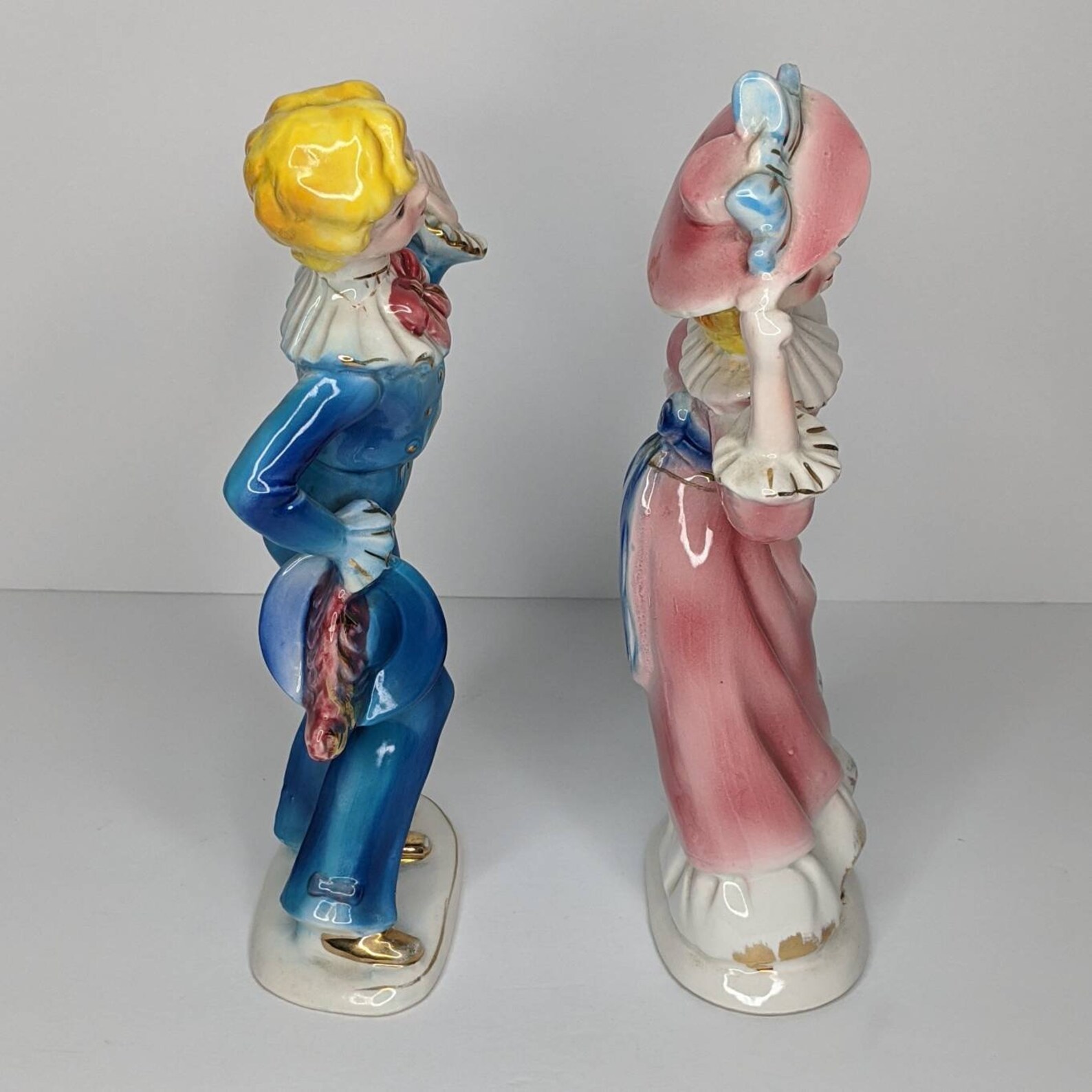 Vintage KREISS & CO Figurines Colonial Woman and Feminine Man Etsy