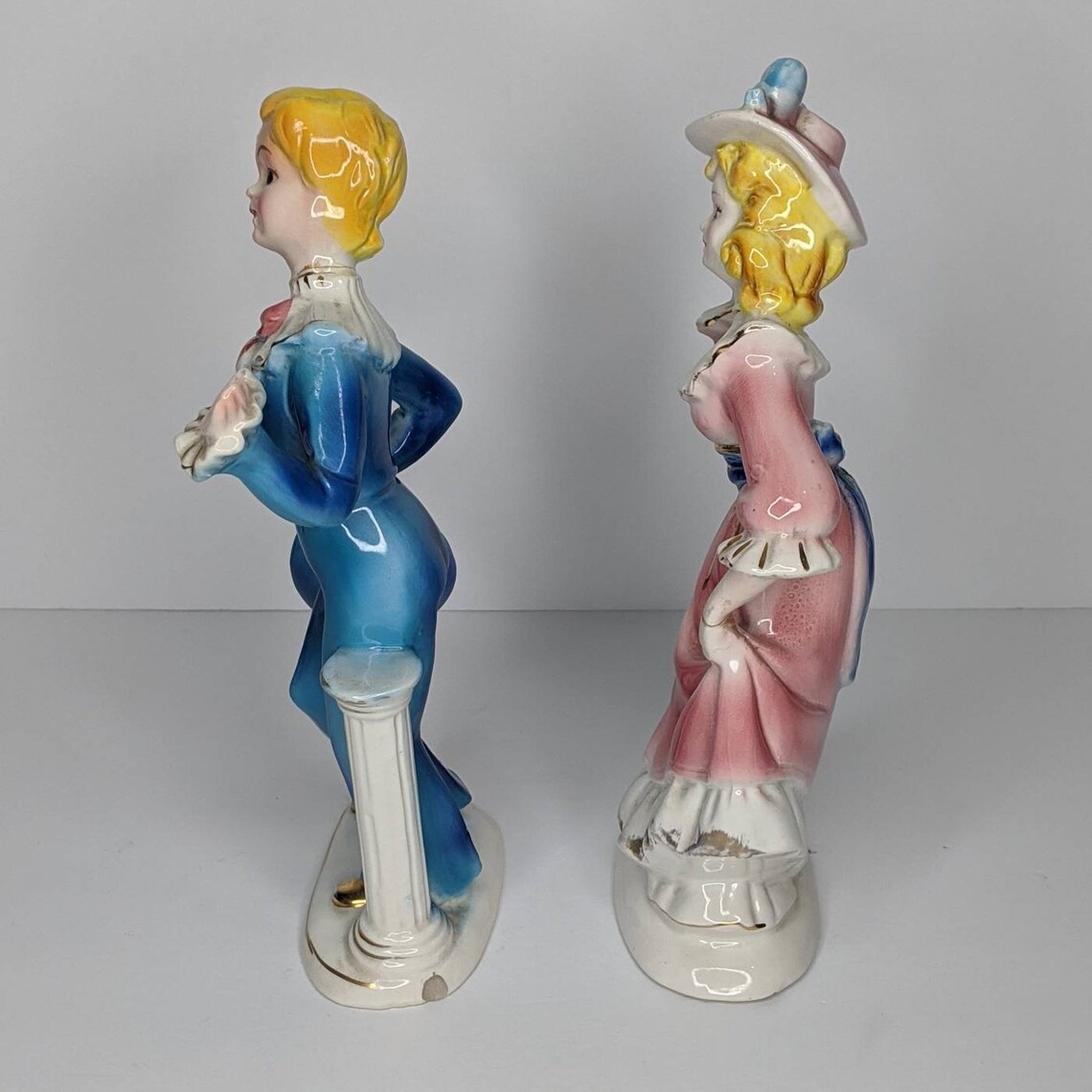 Vintage KREISS & CO Figurines Colonial Woman and Feminine Man Etsy