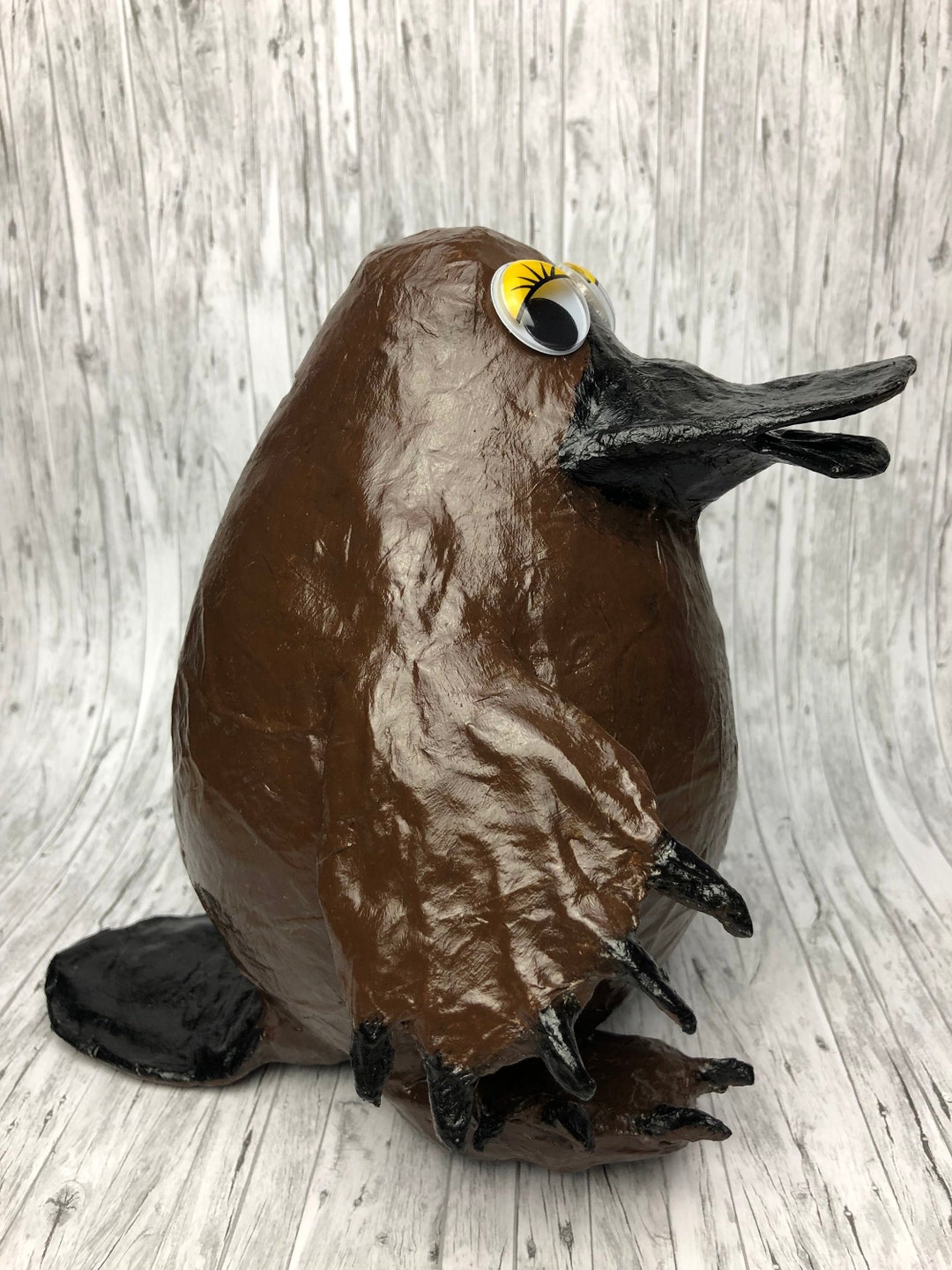 Handmade Paper Mache Money Box Piggy Bank Doorstopper Duckbill Etsy UK