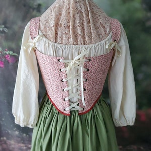Red Floral Spellbound Bodice Corset Stays
