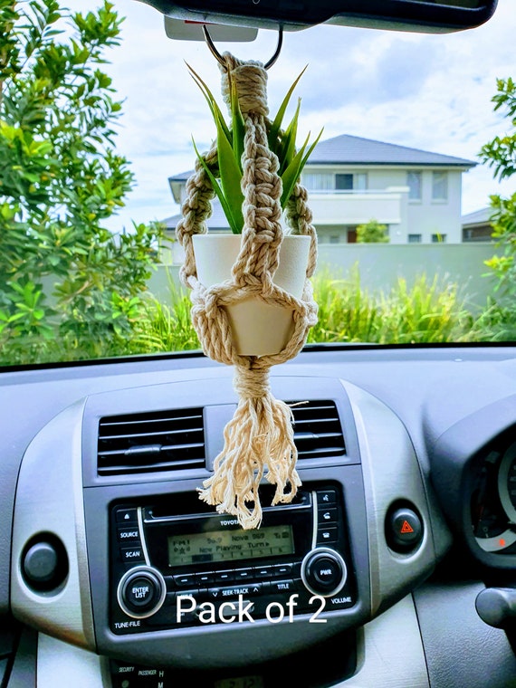 Mini macrame car plant hanger discount