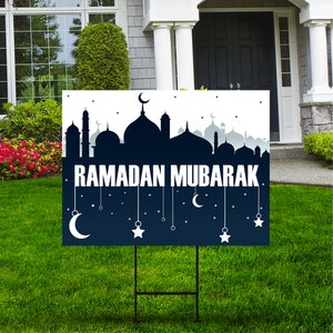 Ramadan Yard Sign Outdoor Lawn Decoration Eid Mubarak Yard Etsy